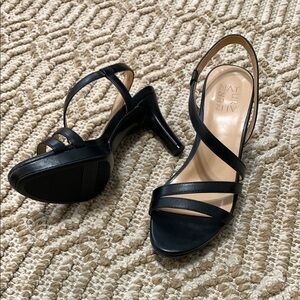 Naturalizer Black Strappy Heels for Women